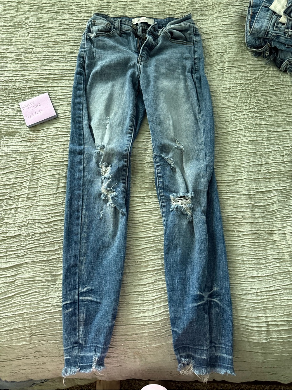 KanCan Light Blue Distressed Skinny Jeans